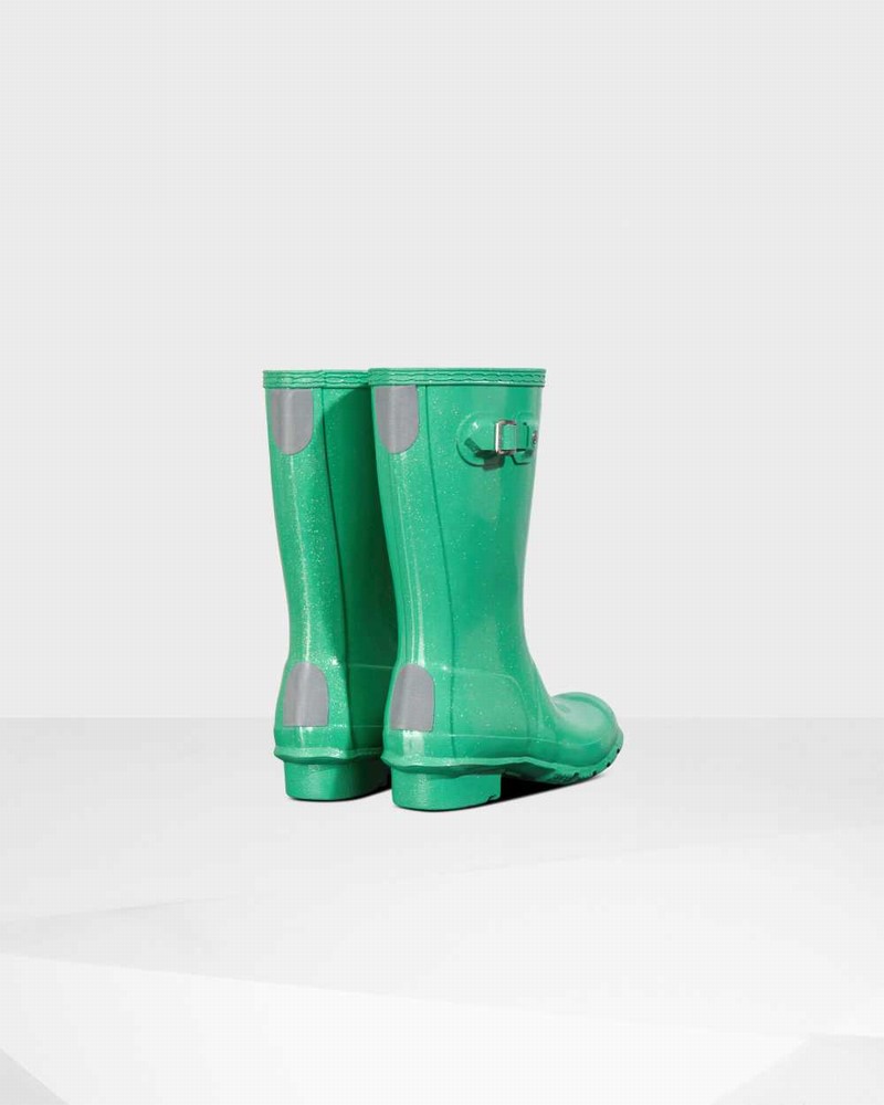 Hunter Original Big Starcloud Kids' Rain Boots Green | 466723935