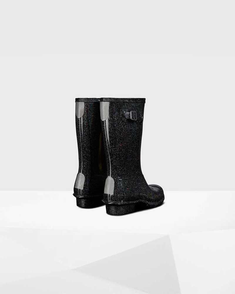 Hunter Original Big Starcloud Kids' Rain Boots Black | 682901573