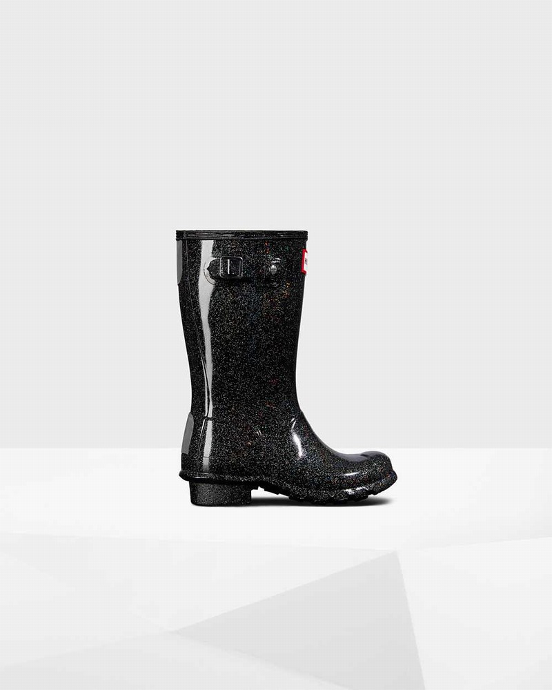 Hunter Original Big Starcloud Kids\' Rain Boots Black | 682901573