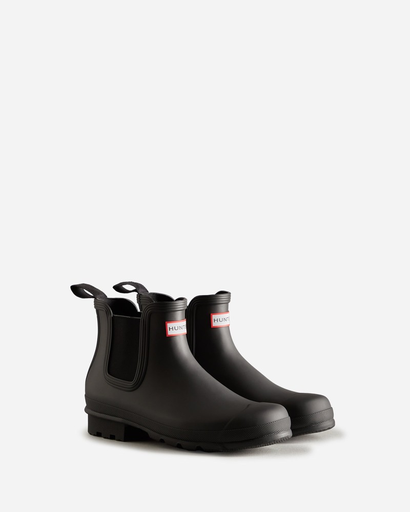 Hunter Original Chelsea Men Boots Black | 940189250