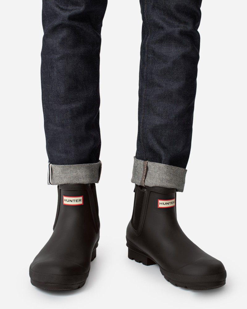 Hunter Original Chelsea Men Boots Black | 940189250