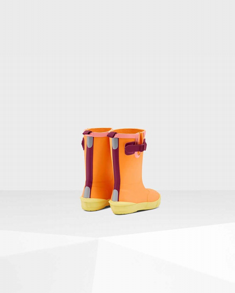 Hunter Original Davison Kids' Rain Boots Orange | 180936939