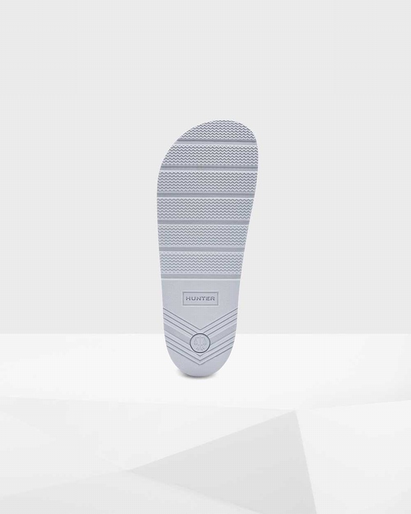 Hunter Original Double Strap Women Slides Grey | 863692268