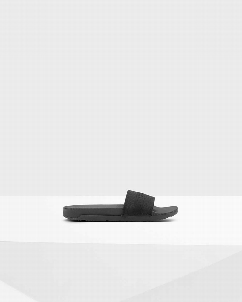 Hunter Original Elastic Women Slides Black | 71940571