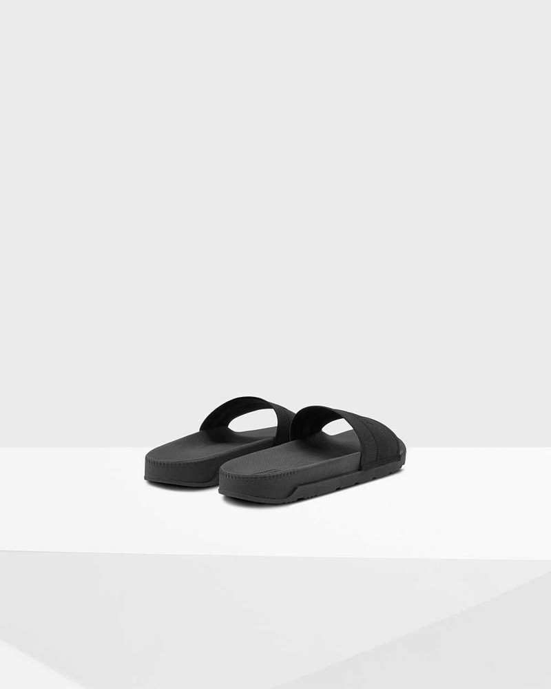 Hunter Original Elastic Women Slides Black | 71940571