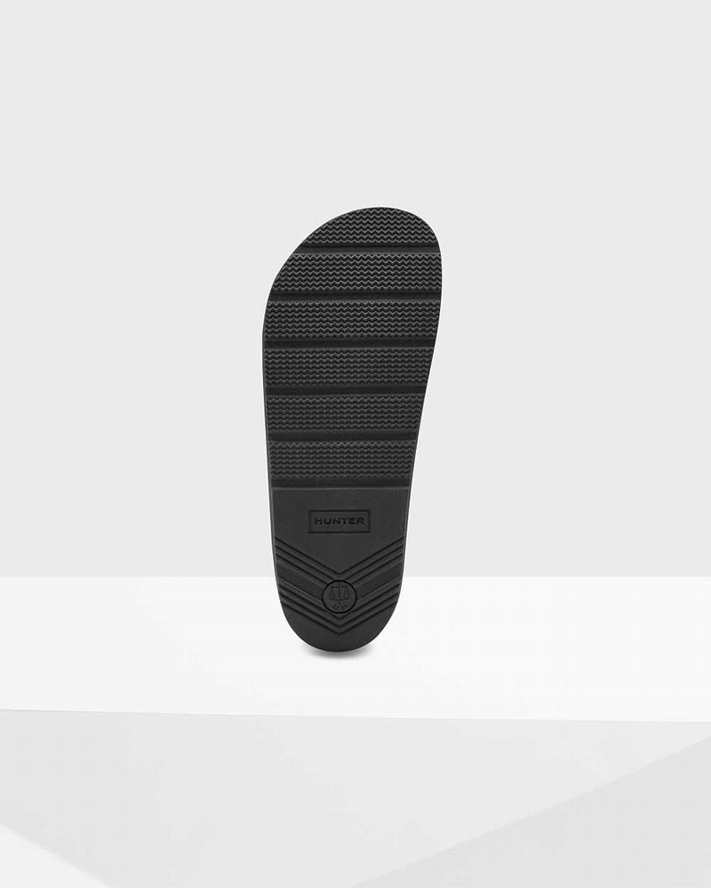 Hunter Original Elastic Women Slides Black | 71940571