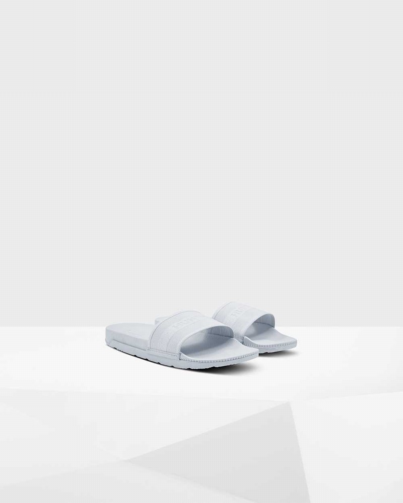 Hunter Original Elastic Women Slides Grey | 88969302