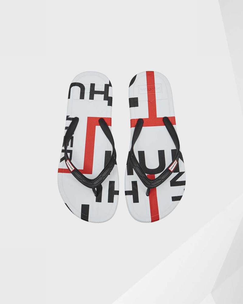 Hunter Original Exploded Logo Women Flip Flops Black | 695728267
