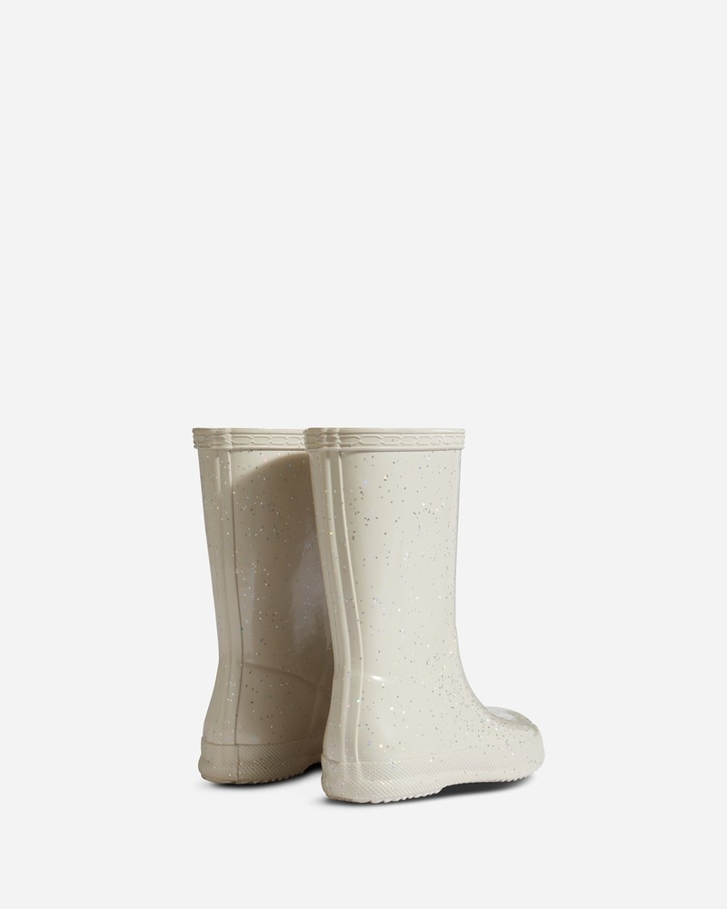 Hunter Original First Classic Giant Glitter Kids' Boots White | 154270589