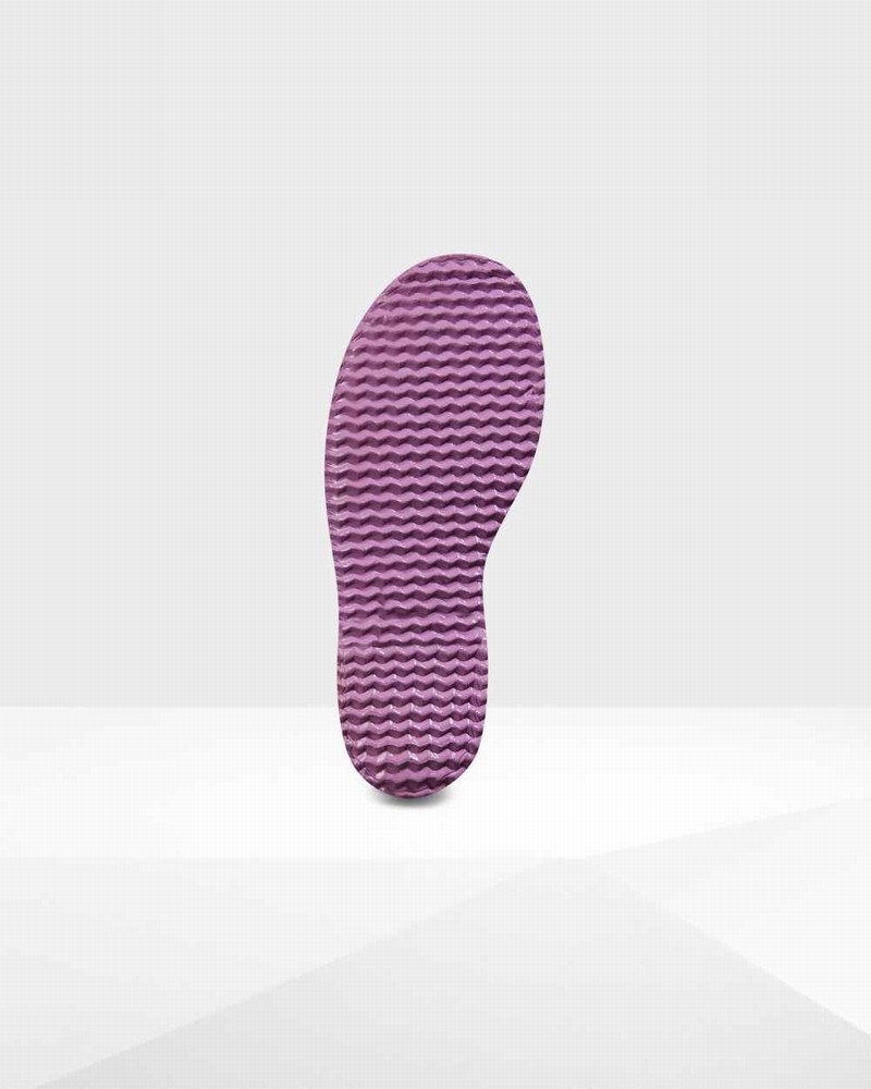 Hunter Original First Classic Grab Handle Kids' Rain Boots Purple | 820578403