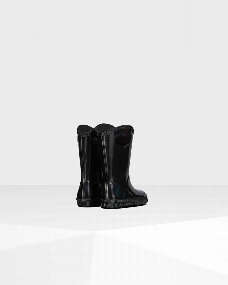 Hunter Original First Classic Grab Handle Kids' Rain Boots Black | 441144190