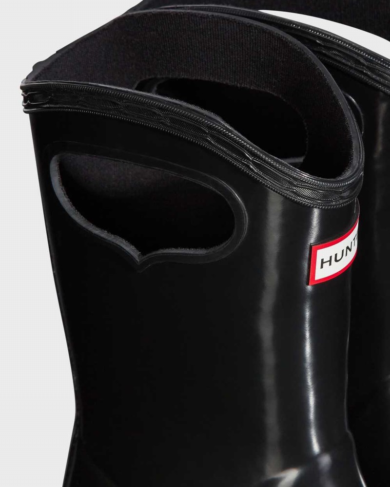 Hunter Original First Classic Grab Handle Kids' Rain Boots Black | 441144190