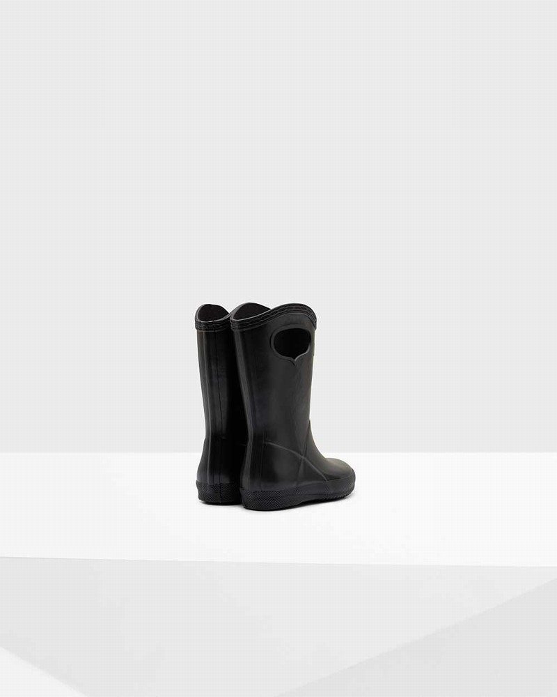 Hunter Original First Classic Grab Handle Kids' Rain Boots Black | 195943513