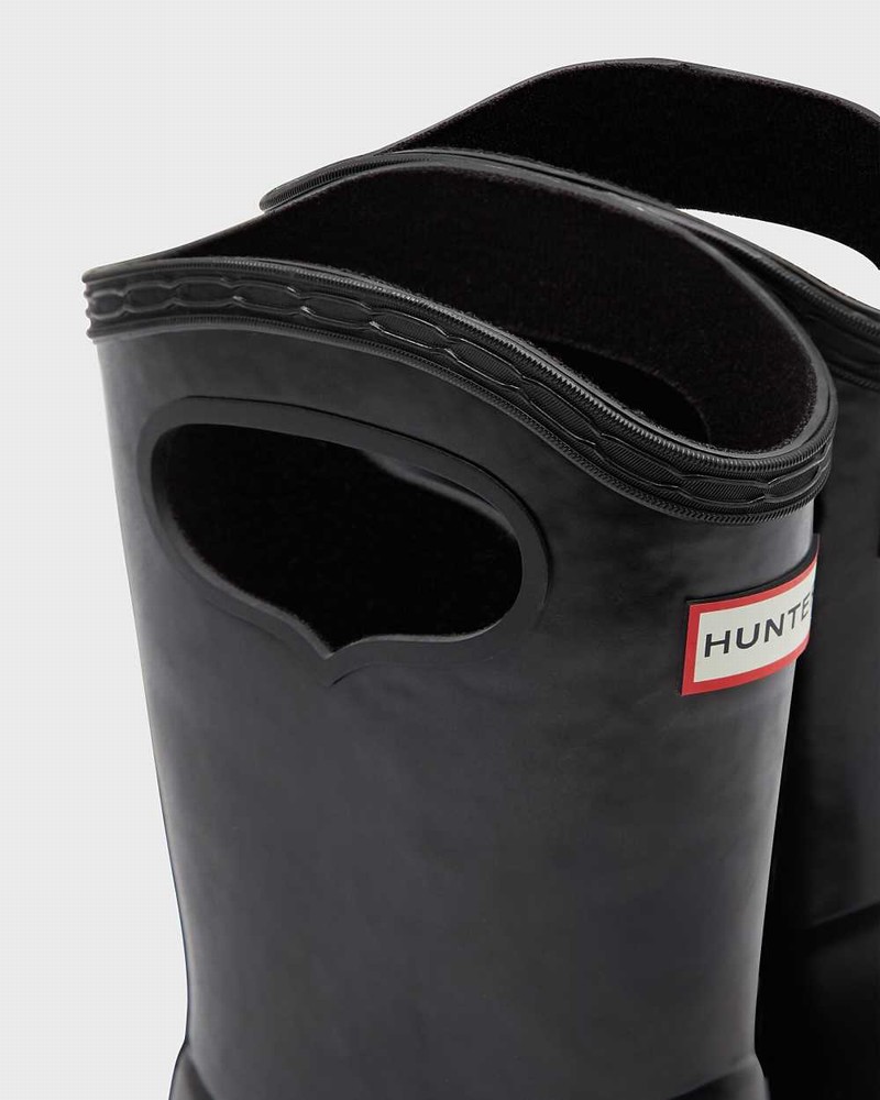 Hunter Original First Classic Grab Handle Kids' Rain Boots Black | 195943513