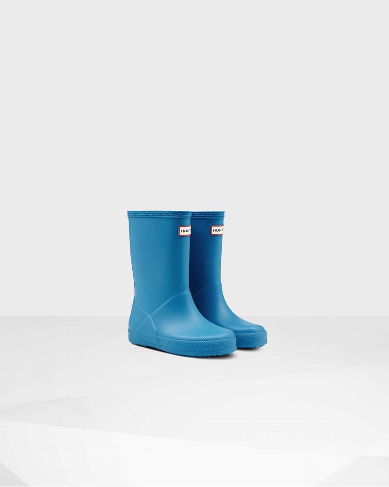 Hunter Original First Classic Kids' Rain Boots Blue | 842053194