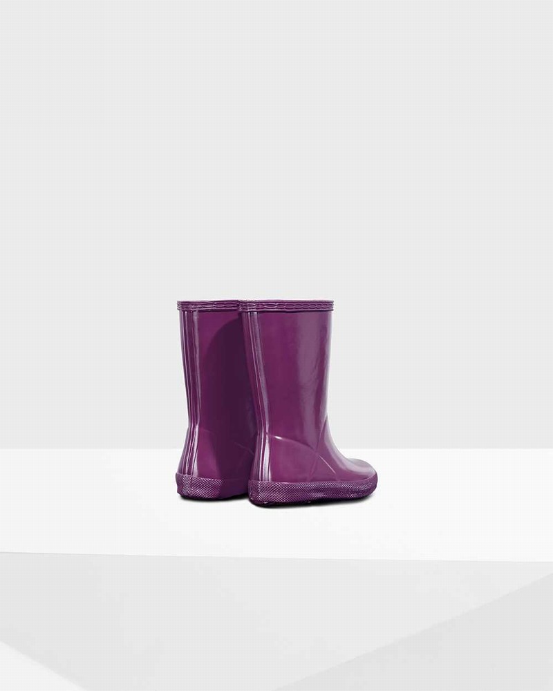 Hunter Original First Classic Kids' Rain Boots Purple | 968688057