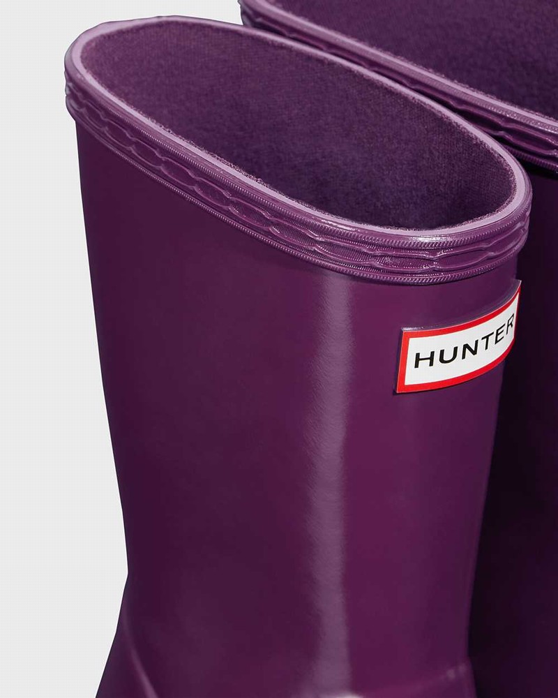 Hunter Original First Classic Kids' Rain Boots Purple | 968688057