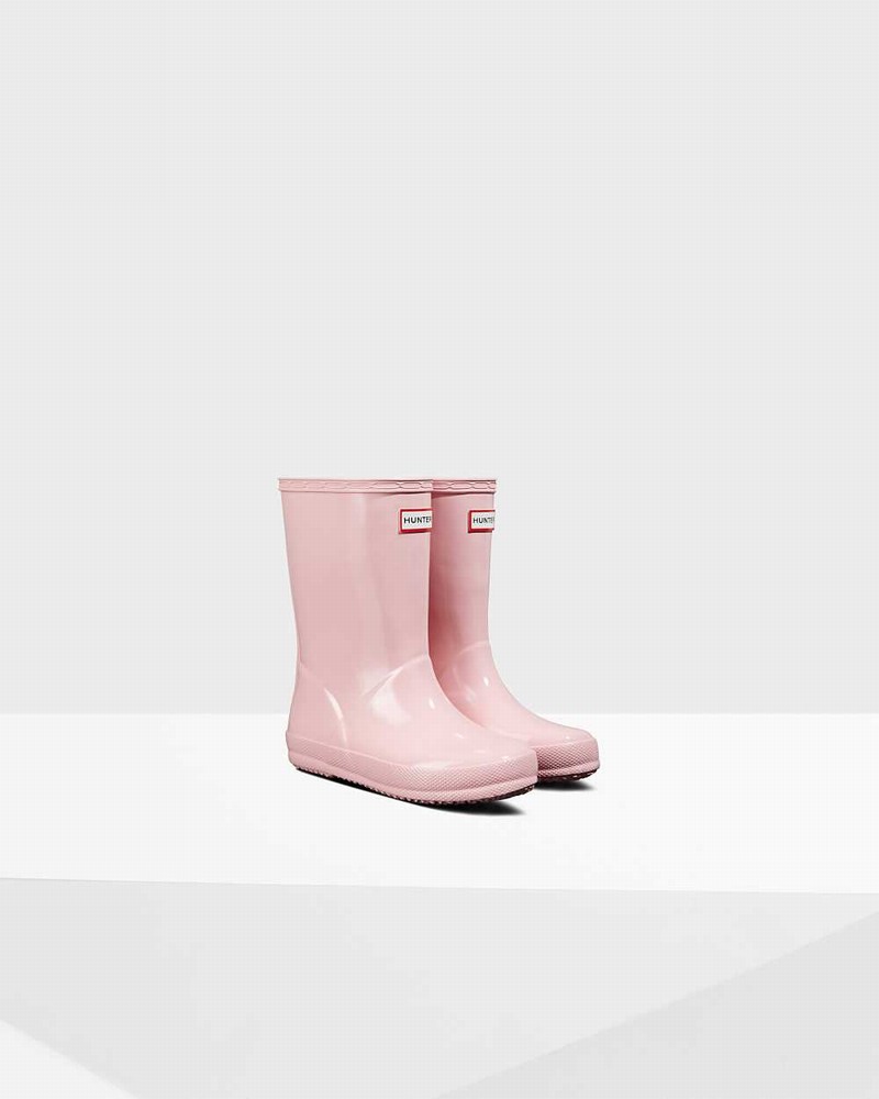 Hunter Original First Classic Kids' Rain Boots Pink | 809794596