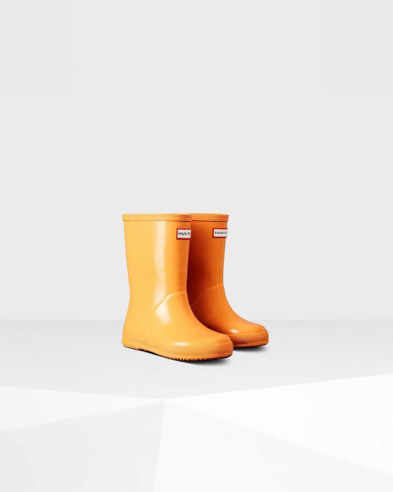 Hunter Original First Classic Kids' Rain Boots Orange | 82430038