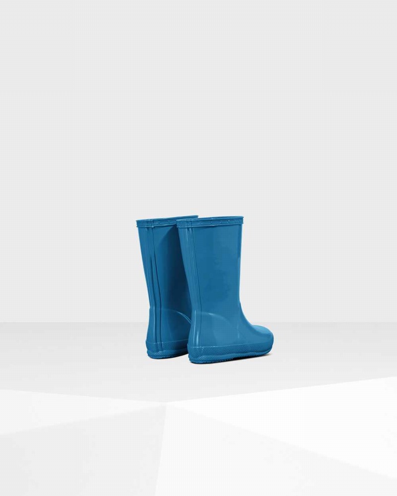Hunter Original First Classic Kids' Rain Boots Blue | 231148654