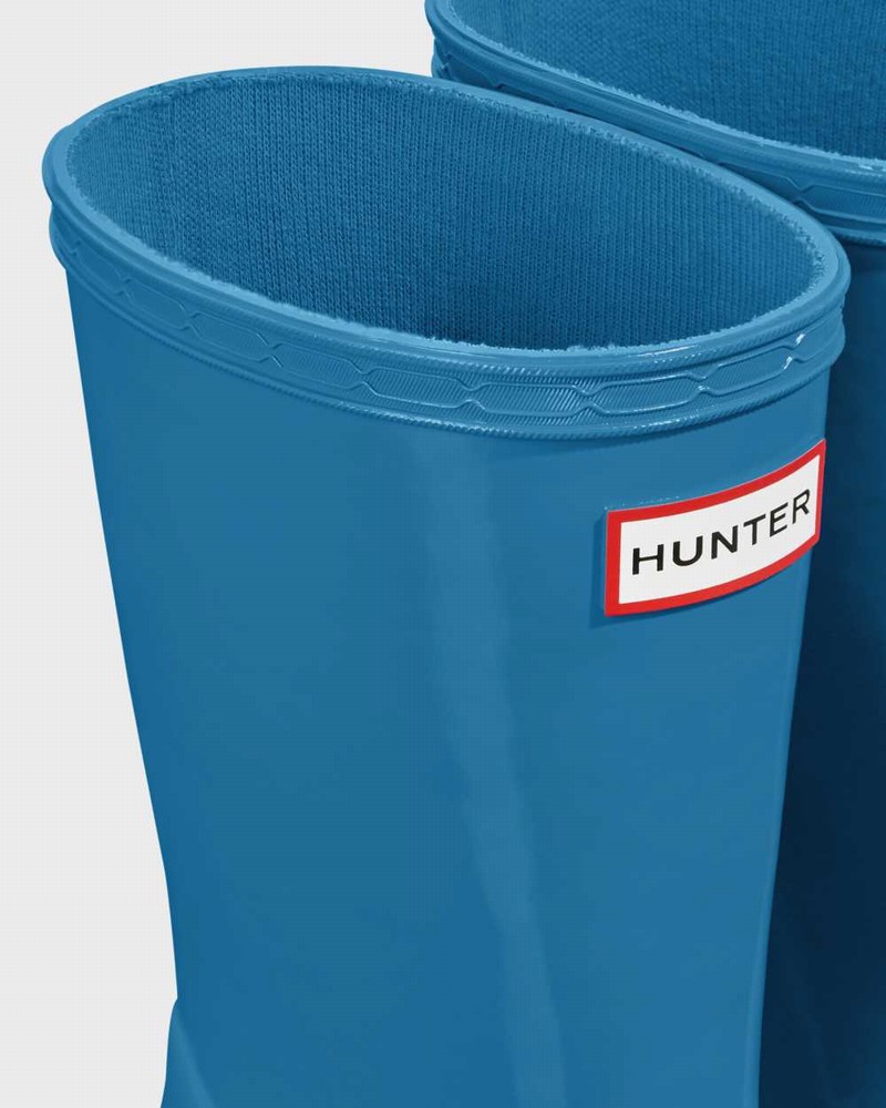 Hunter Original First Classic Kids' Rain Boots Blue | 231148654