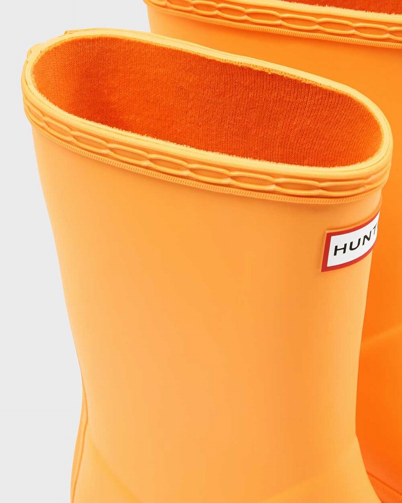 Hunter Original First Classic Kids' Rain Boots Orange | 303026351