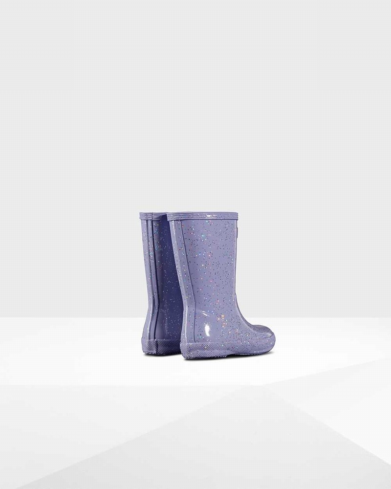 Hunter Original First Giant Glitter Kids' Rain Boots Purple | 163269052