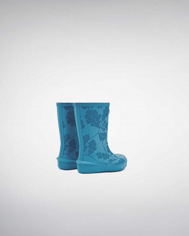 Hunter Original First National Trust Print Kids' Rain Boots Blue | 970598311