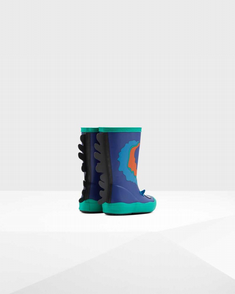 Hunter Original First Sea Monster Character Kids' Rain Boots Blue | 101638061