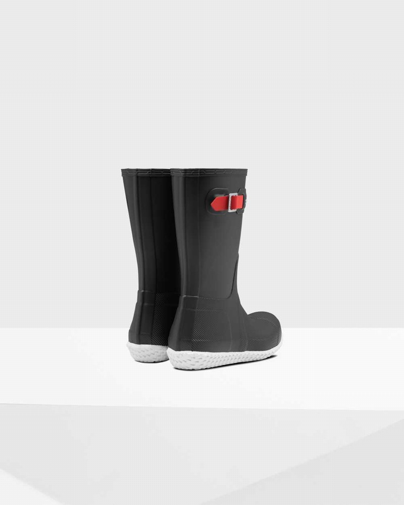 Hunter Original Flat Heel Calendar Sole Short Men Short Boots Black | 896453004
