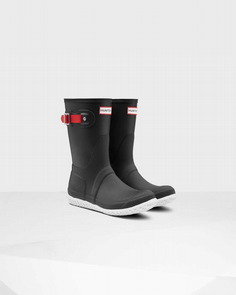Hunter Original Flat Heel Calendar Sole Short Mid-Calf Women Short Boots Black | 347376046