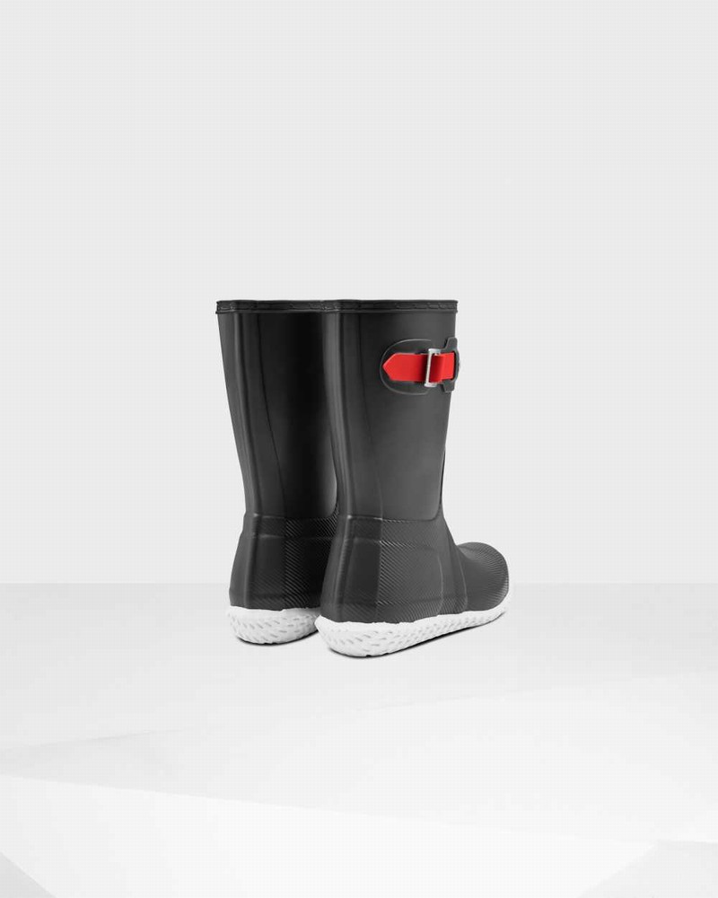 Hunter Original Flat Heel Calendar Sole Short Mid-Calf Women Short Boots Black | 347376046