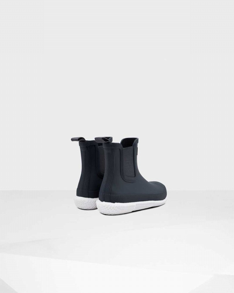 Hunter Original Flat Heel Calendar Sole Women Chelsea Boots Navy | 36511310