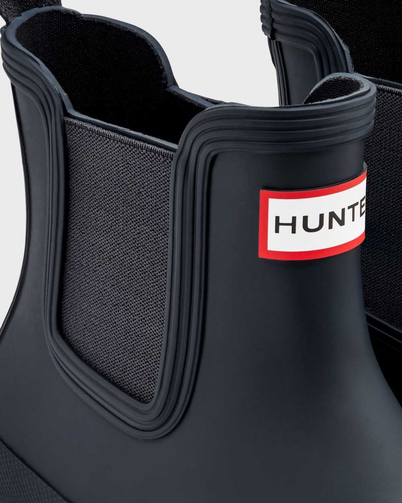 Hunter Original Flat Heel Calendar Sole Women Chelsea Boots Navy | 36511310