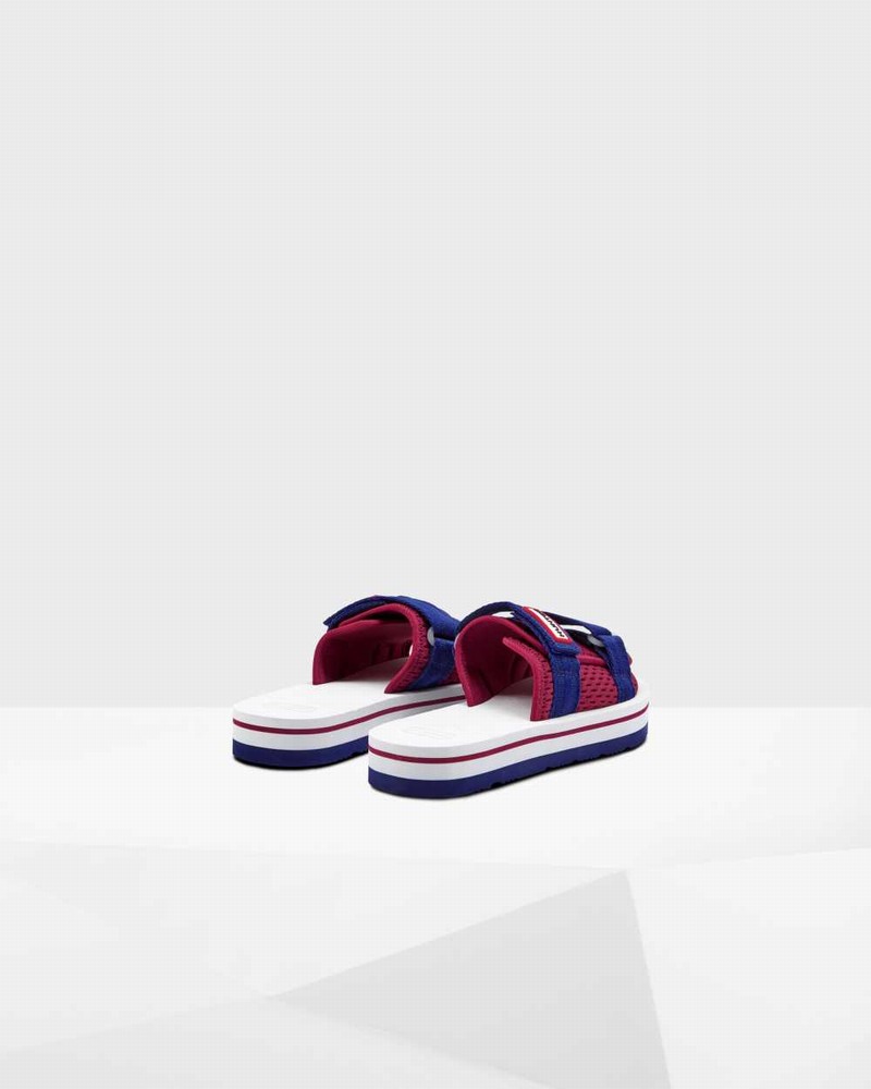 Hunter Original Flatform Beach Women Slides Red | 467734310
