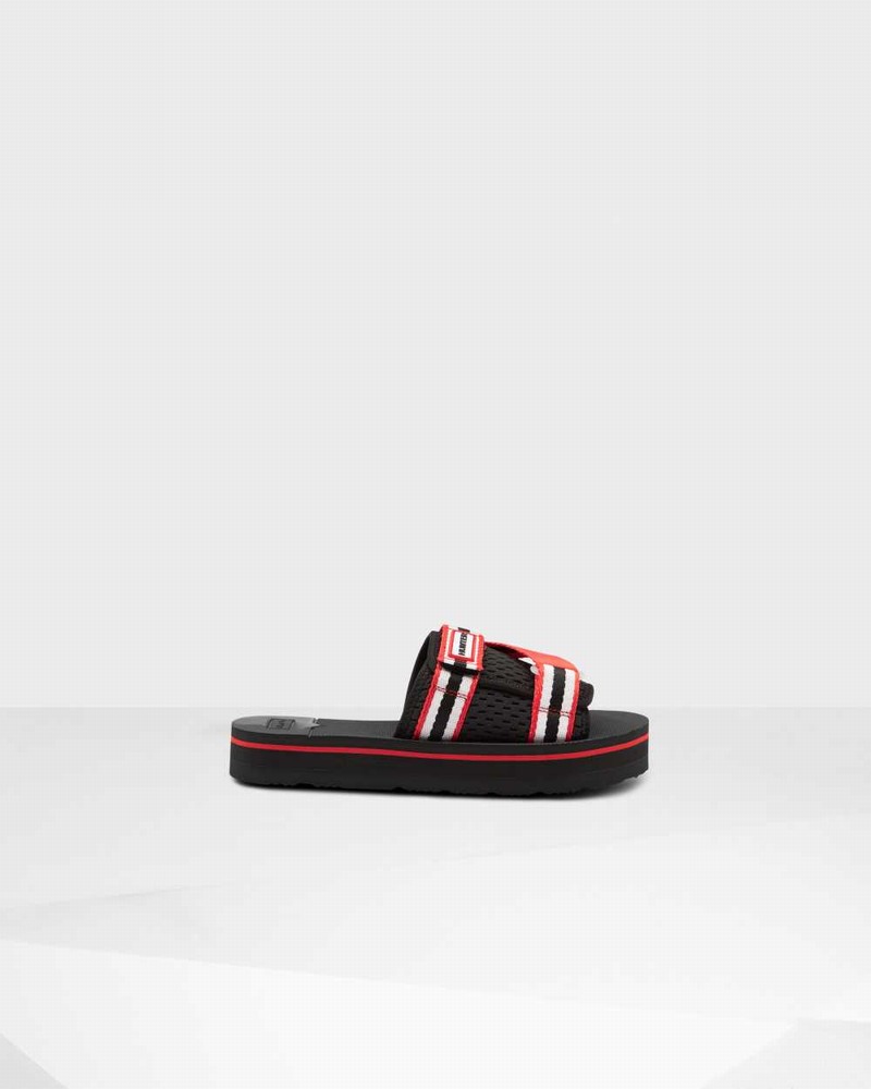 Hunter Original Flatform Beach Women Slides Red | 451098330
