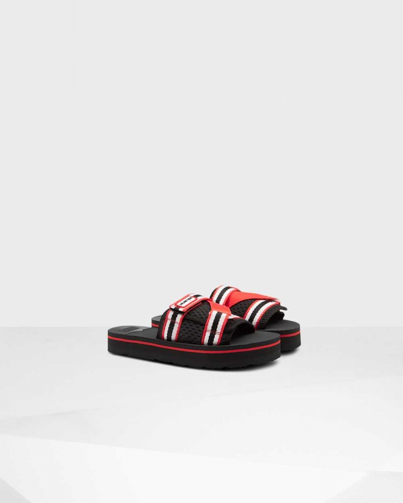 Hunter Original Flatform Beach Women Slides Red | 451098330