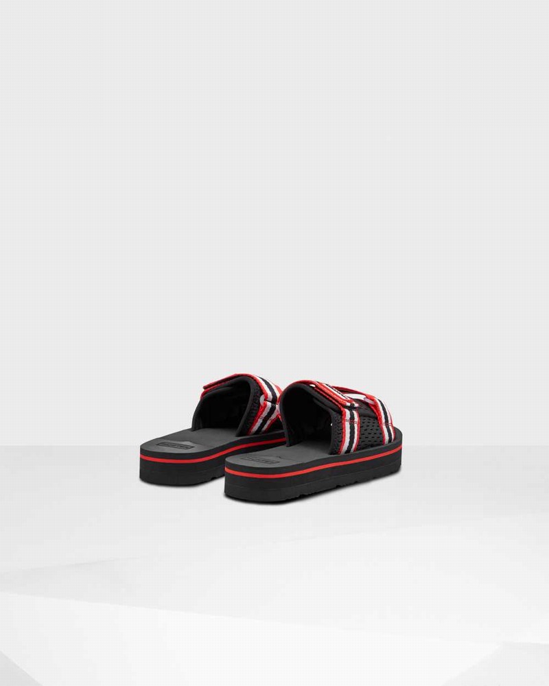Hunter Original Flatform Beach Women Slides Red | 451098330