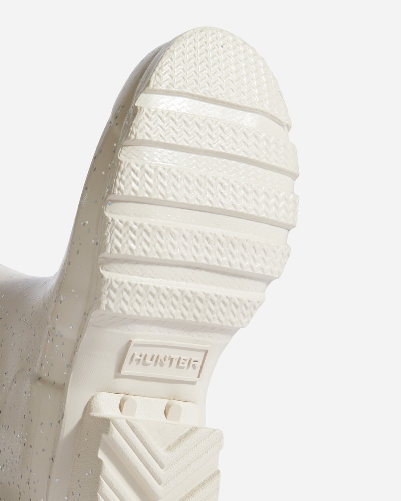 Hunter Original Giant Glitter Kids' Boots White | 383922693