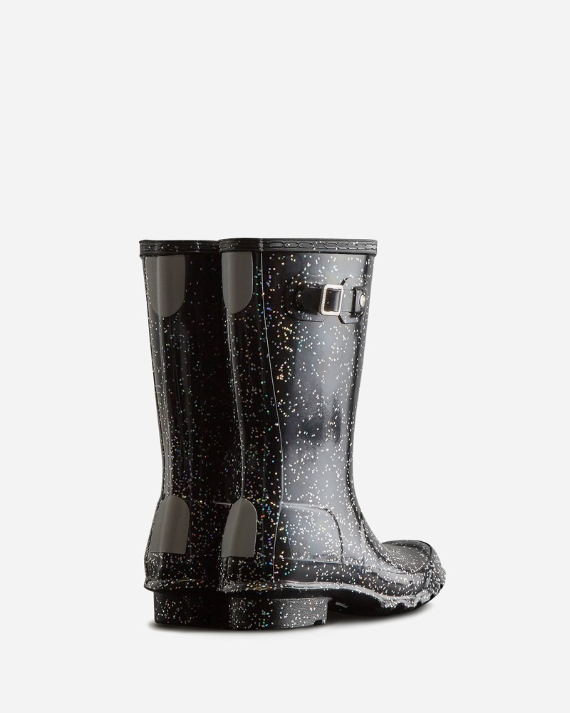 Hunter Original Glitter Kids' Wellington Boots Black | 402260084
