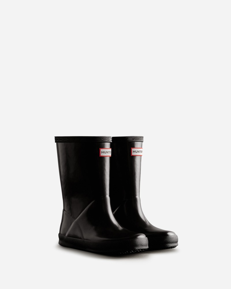 Hunter Original Gloss Kids' Wellington Boots Black | 969491060