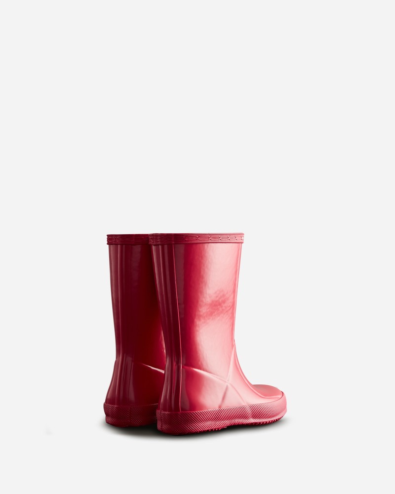 Hunter Original Gloss Kids' Wellington Boots Pink | 931468311