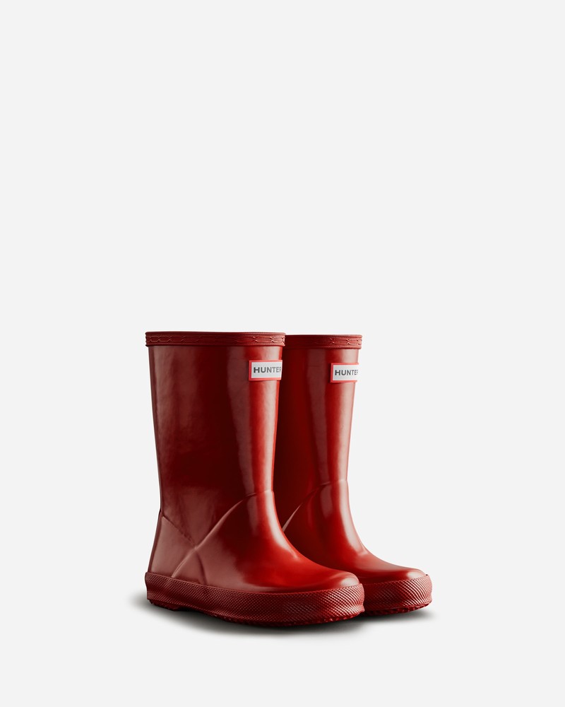 Hunter Original Gloss Kids' Wellington Boots Red | 379663245