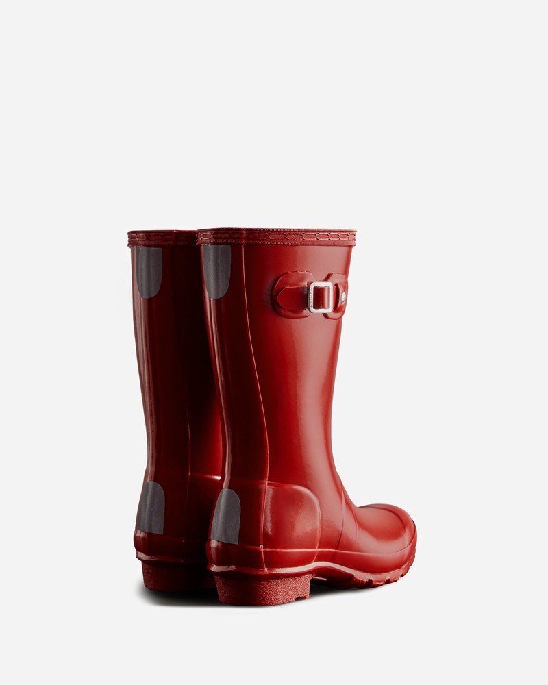 Hunter Original Gloss Kids' Wellington Boots Red | 600449223