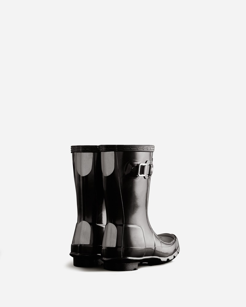 Hunter Original Gloss Kids' Wellington Boots Black | 498987937