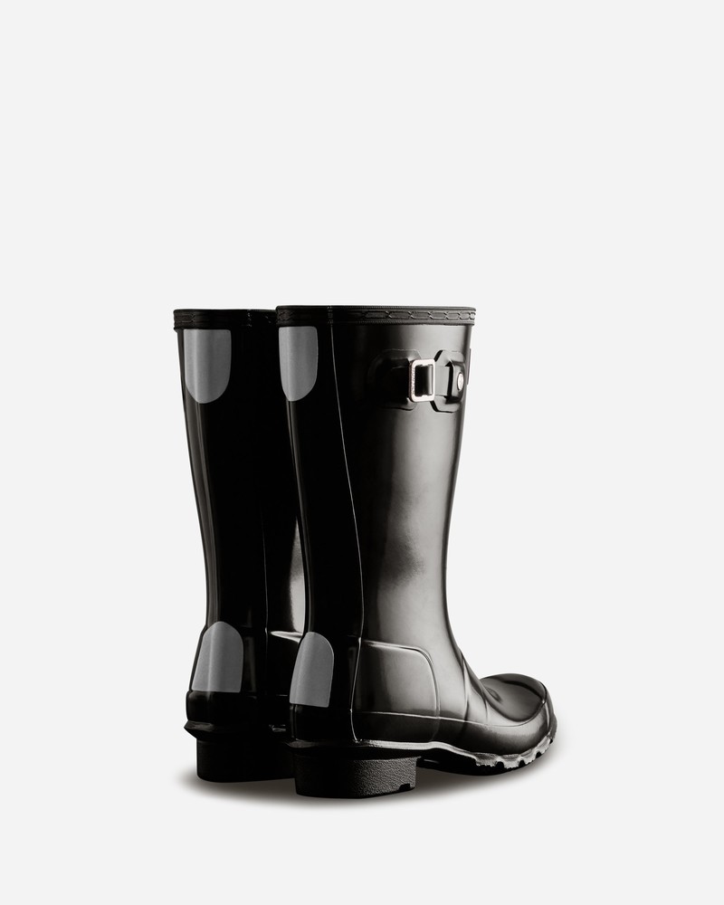 Hunter Original Gloss Kids' Wellington Boots Black | 831064617