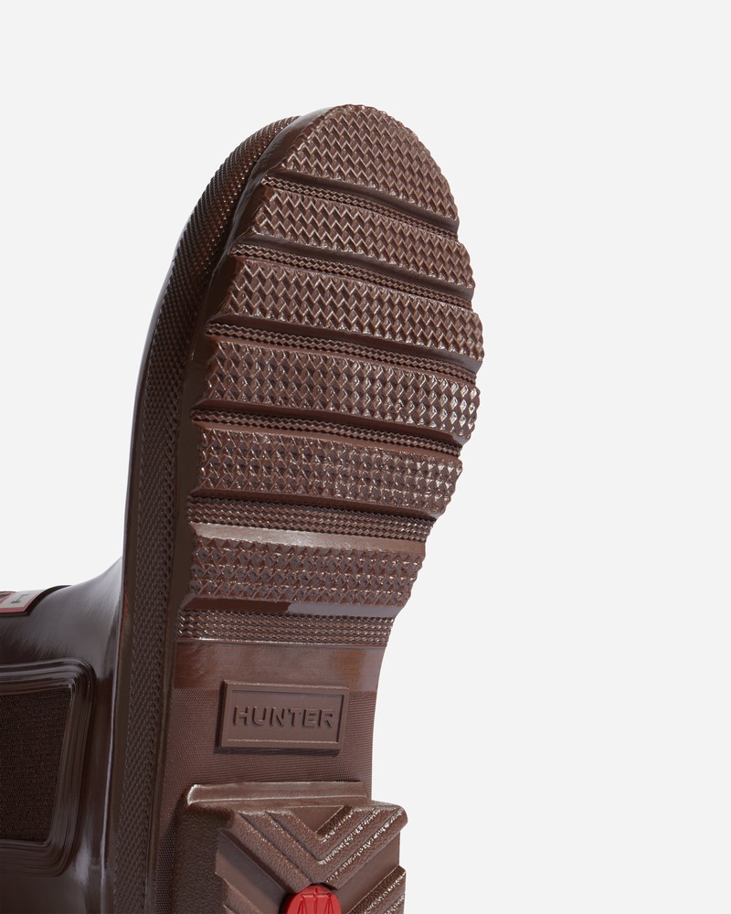 Hunter Original Gloss Women Chelsea Boots Brown | 813959815