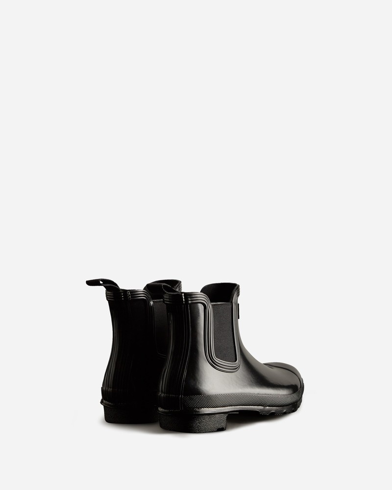 Hunter Original Gloss Women Chelsea Boots Black | 213901362