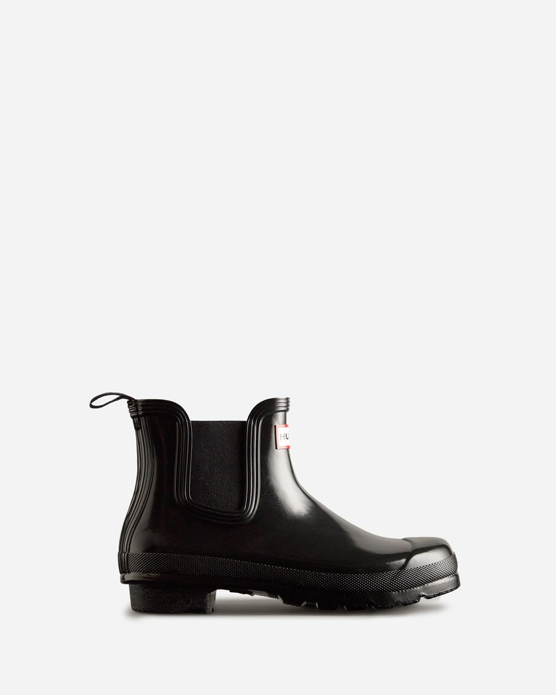 Hunter Original Gloss Women Chelsea Boots Black | 213901362
