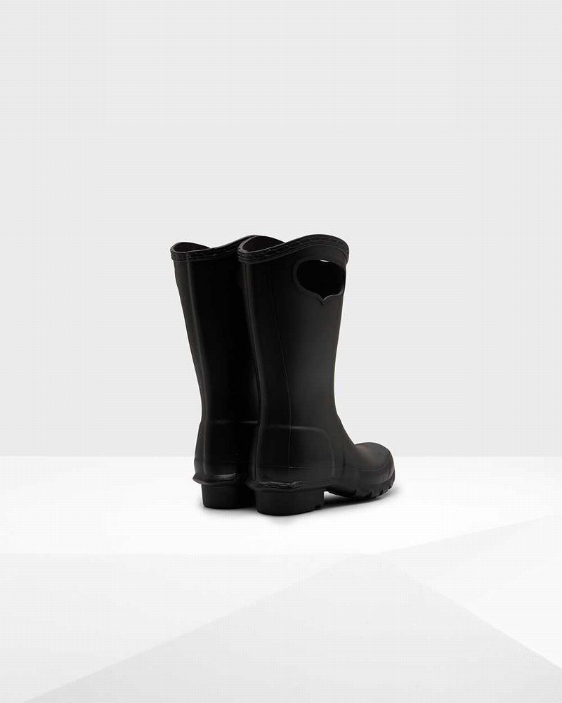 Hunter Original Grab Handle Kids' Rain Boots Black | 318794255